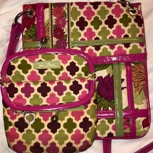 Vera Bradley satchel purse and matching wallet